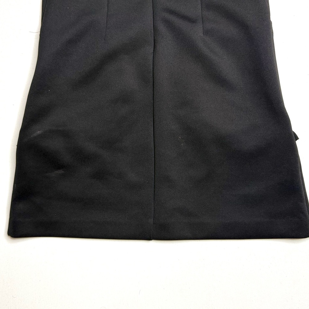 Betsy Johnson Black Sleeveless Shirt Dress w/ Ruffle Pocket Details Size 2 - Picture 7 of 9